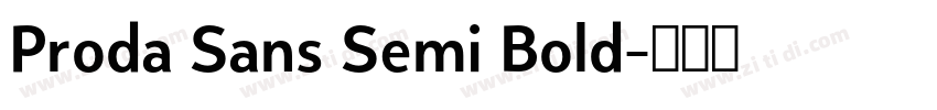 Proda Sans Semi Bold字体转换